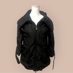 Hilary Radley XS Raincoat Windbreaker with Gold accents Pockets Lined